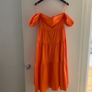 Staud Off The Shoulder Cotton Dress